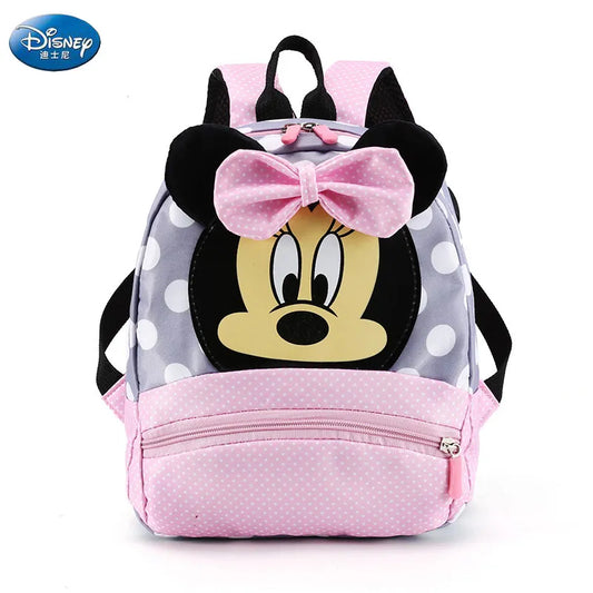 Sac à dos dessin animé Disney pour bébés garçons et filles, joli cartable Minnie Mickey Mouse, cartable de maternelle, cadeau pour enfants