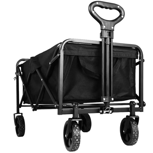 Heavy Duty Large Capacity Folding Wagon Shopping Beach Garden Pull Trolley Collapsible Folding Outdoor Portable Utility Cart