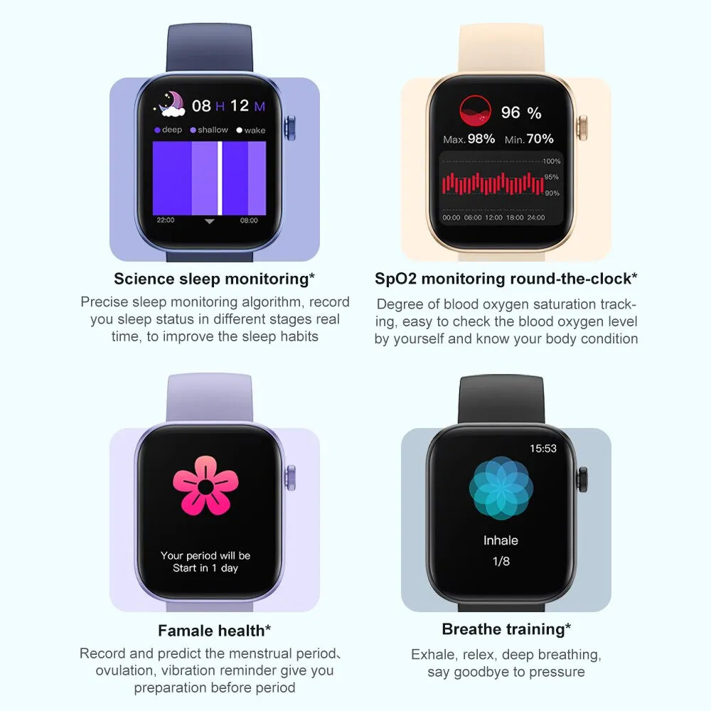 Reloj inteligente COLMI P71 con llamadas de voz para hombres, monitoreo de salud IP68, notificaciones inteligentes a prueba de agua, reloj inteligente con asistente de voz para mujeres