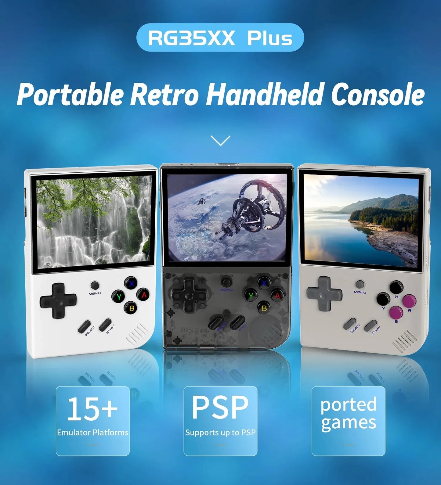 Consola de juegos portátil Anbernic RG35XX PLUS, pantalla IPS de 3,5 pulgadas, salida HDMI, Streaming, consola de videojuegos portátil Retro, reproductor, regalos