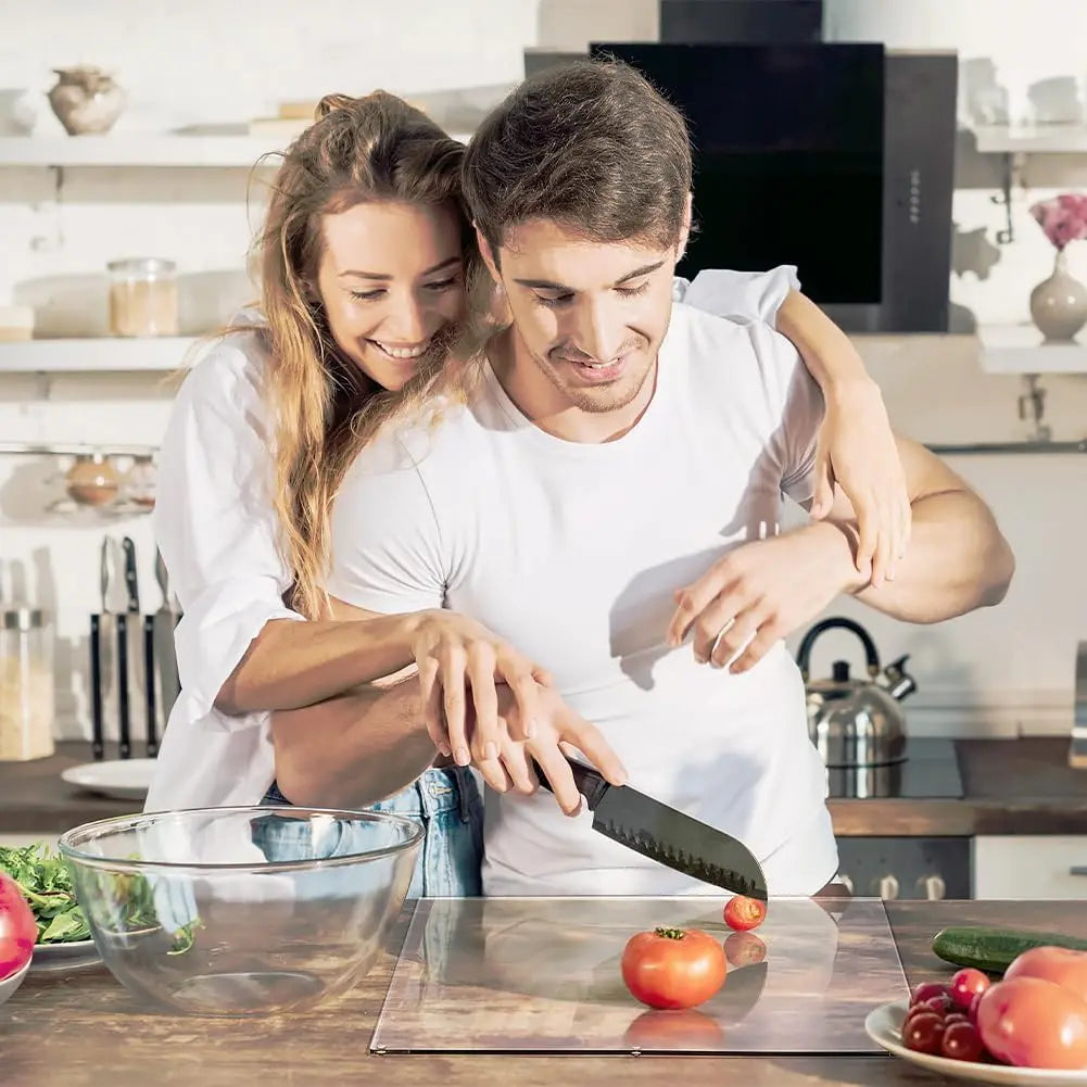 Tabla de cortar transparente antideslizante acrílica con labio para encimera de cocina, Protector de encimera, utensilios de cocina para restaurante y hogar