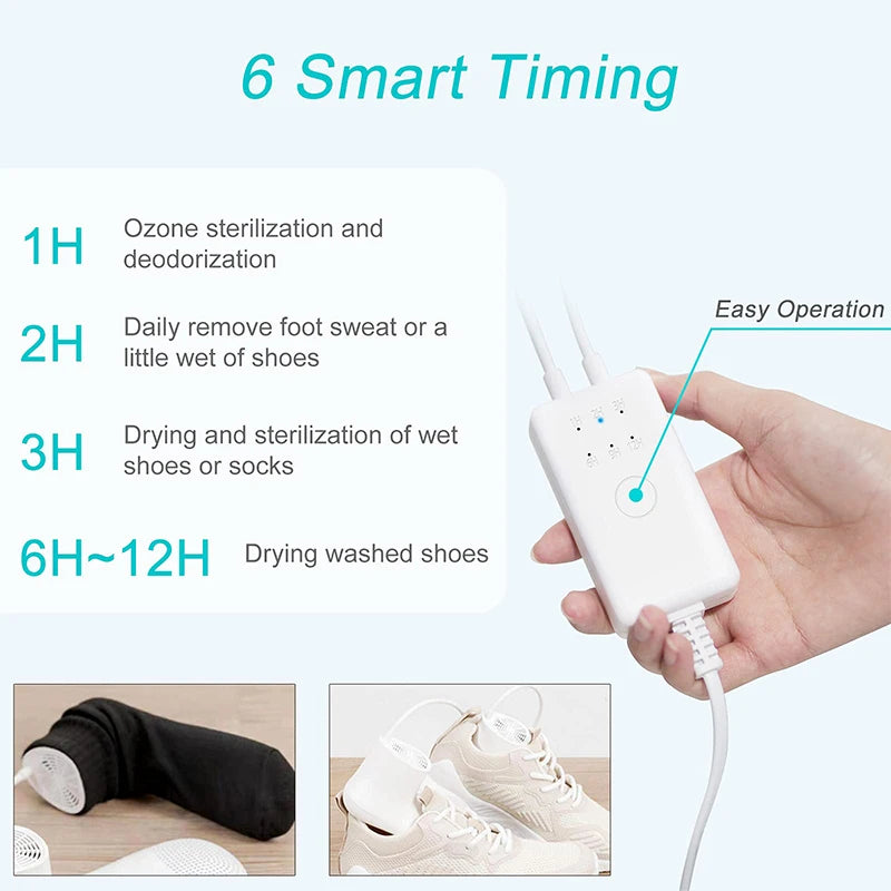 Household Shoe Dryer Intelligent Sterilization Foot Care Device Warm Air Drying Dehumidification Odor Removal Mute with Timer