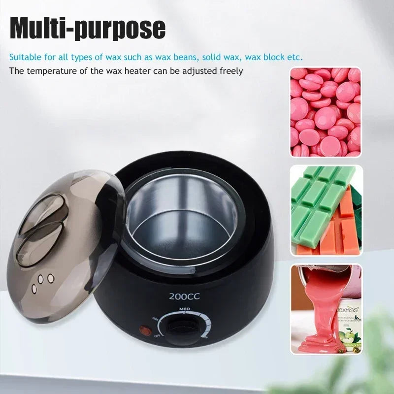 Wax Machine for Hair Removal Waxing Heater and Beans Kit Depilatory Epilator Wax-melt Pot Paraffin Warmer Heating Machine