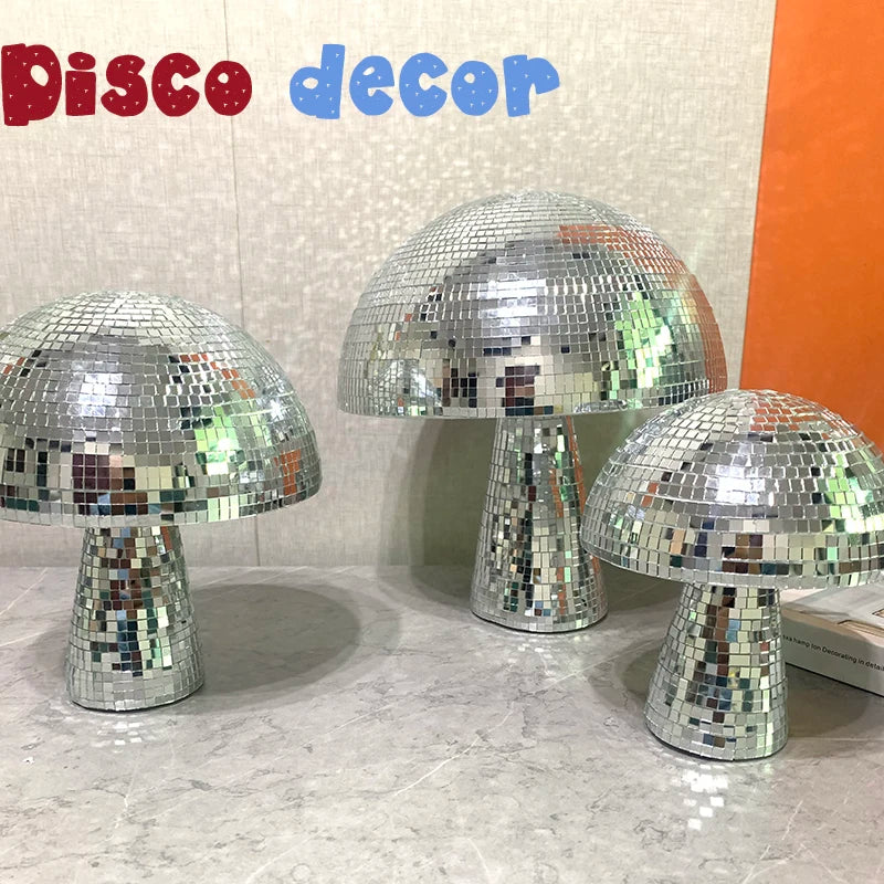 Décoration de chambre à coucher en forme de champignon Disco, boule Disco en forme de champignon, décoration de mariage, décor de fête, décor de maison, boule Disco