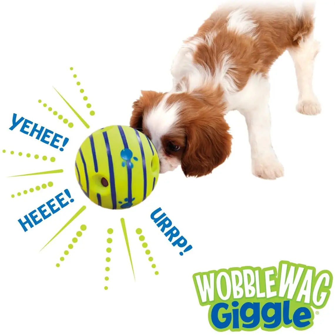 Wobble Wag Giggle Glow Ball jouet interactif pour chien, sons de rire amusants lorsqu'ils sont roulés ou secoués, les animaux de compagnie savent mieux que vu à la télévision