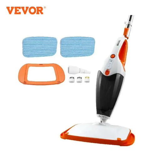 VEVOR Steam Mop Cleaner 5-in-1 High Temperature Steam Cleaner Multipurpose Floor Steam Cleaner with 4 Replaceable Brush Heads