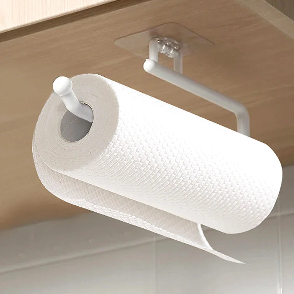 Paper Towel Holders Wall Hanging Toilet Paper Holders Bathroom Washcloth Rack Kitchen Items Stand Home Storage Rack Organization