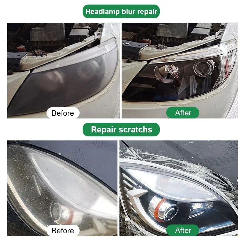 Kits de pulido para restauración de faros de coche, eliminador de arañazos, pasta limpiadora de reparación, elimina la oxidación, líquido para pulir faros