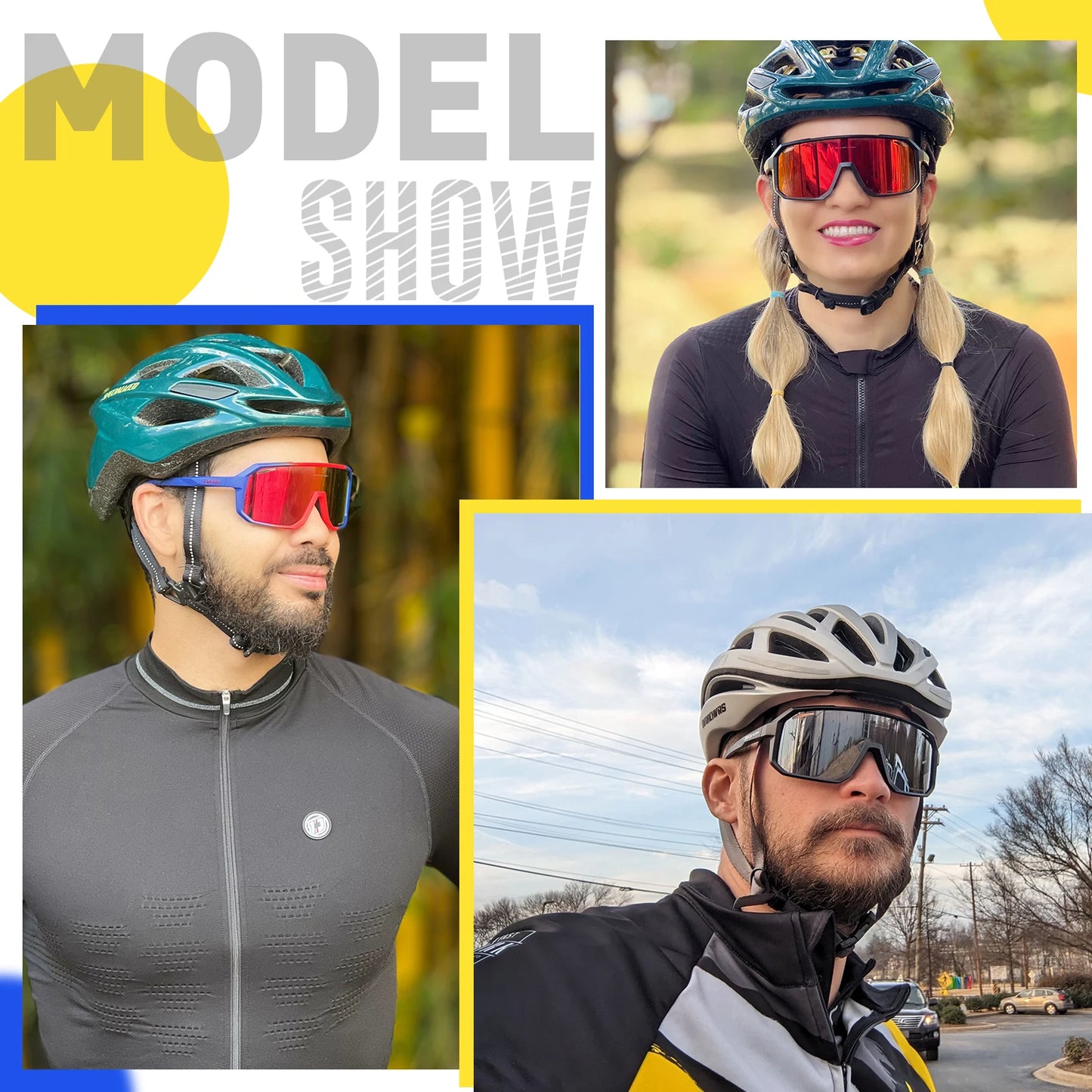 SCVCN, gafas de sol para ciclismo para hombre y mujer, gafas para conducir en bicicleta de montaña o de carretera, gafas para deportes al aire libre, gafas para correr UV400, gafas para senderismo