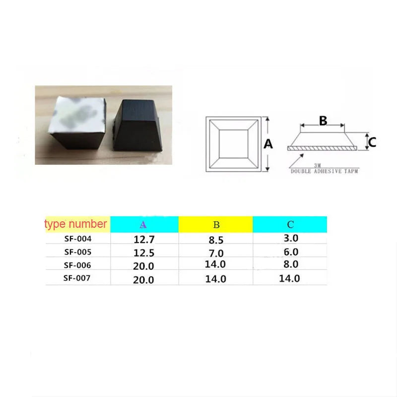 Pieds en caoutchouc auto-adhésifs pour meubles, tampons de protection, amortisseurs de chocs, Absorption des vibrations, caoutchouc Anti-choc rond/carré