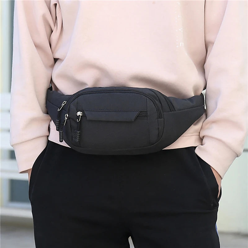 Paquete de pechos para hombre, bolsa impermeable para deportes al aire libre, bolsa de lona, ​​riñonera de estilo coreano, bolso cruzado, bolso de plátano para hombre