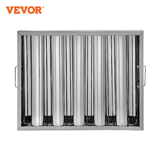 VEVOR-deflector de grasa para filtro de campana comercial, 4/5 ranuras, con mango, filtro de acero inoxidable, estable y seguro, 6 uds.