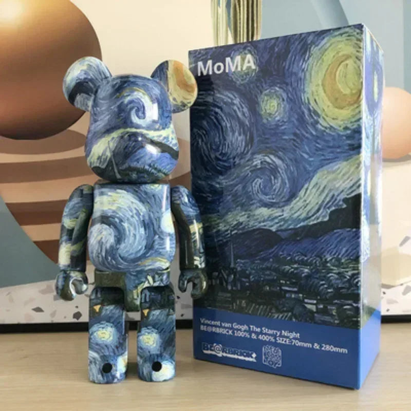 Figura de Bearbrick 400%, estatuas de osos violentos, colección de Bearbrick, figura de oso de moda, decoraciones para el salón de escritorio de lujo, regalos