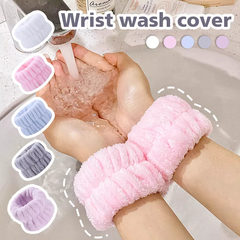 Wrist Washing Belt Soft Microfiber Towel Wristbands For Washing Face Water Absorption Washing Prevent Wetness Wrist Washband