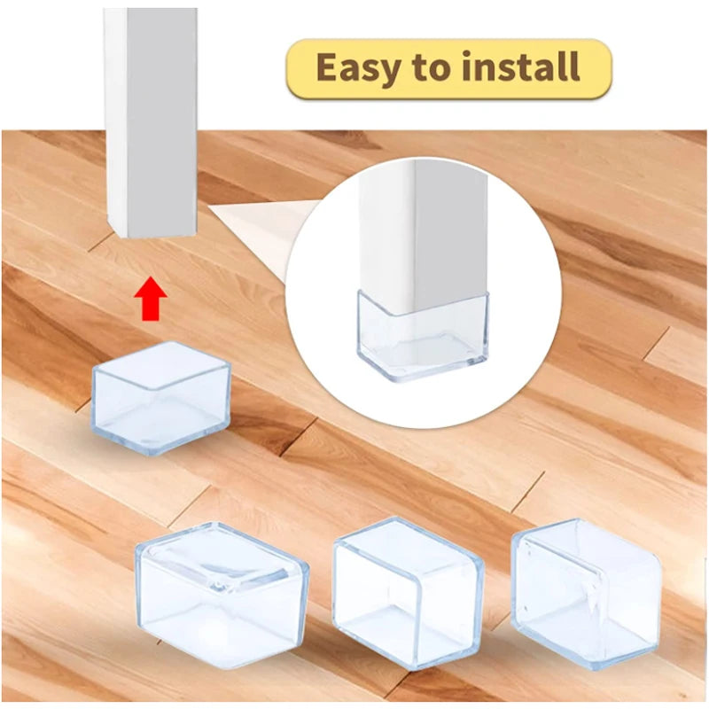 4-12 pièce/ensemble Couvre-pieds de Chaise En Caoutchouc Pieds Protecteur Coussinets Meubles Table Couvre Chaussettes Bouchons Couverture Meubles Nivellement Pieds Décor À La Maison