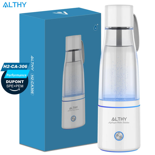 ALTHY – bouteille générateur d'hydrogène moléculaire Premium, DuPont SPE + PEM, fabricant à double chambre + dispositif d'inhalation H2 5000ppB Max