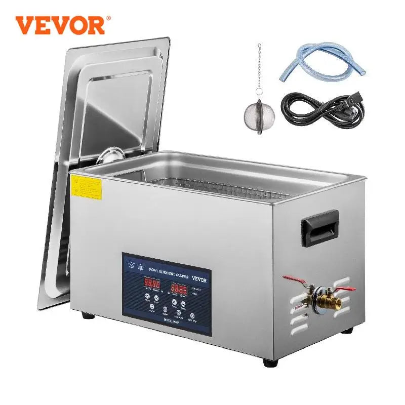 VEVOR-limpiador ultrasónico 2L, 3,2l, 6L, 10L, 22L, 30L, lavadora portátil Digital de doble frecuencia, electrodoméstico con ultrasonido