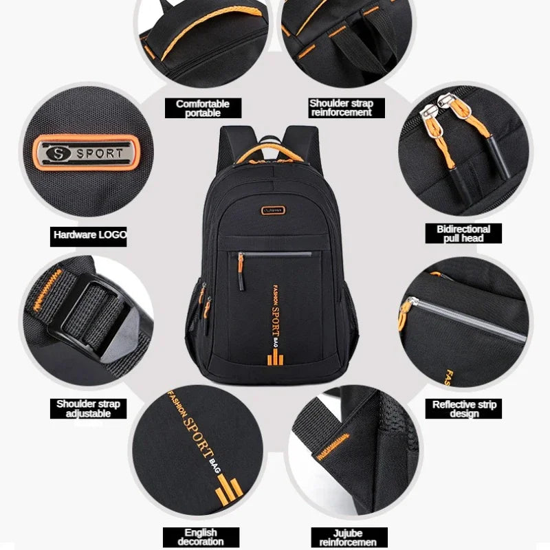 Mochilas para hombre, mochila Oxford impermeable, bolsa de ordenador de negocios, mochila de viaje informal, mochila escolar para estudiantes de secundaria