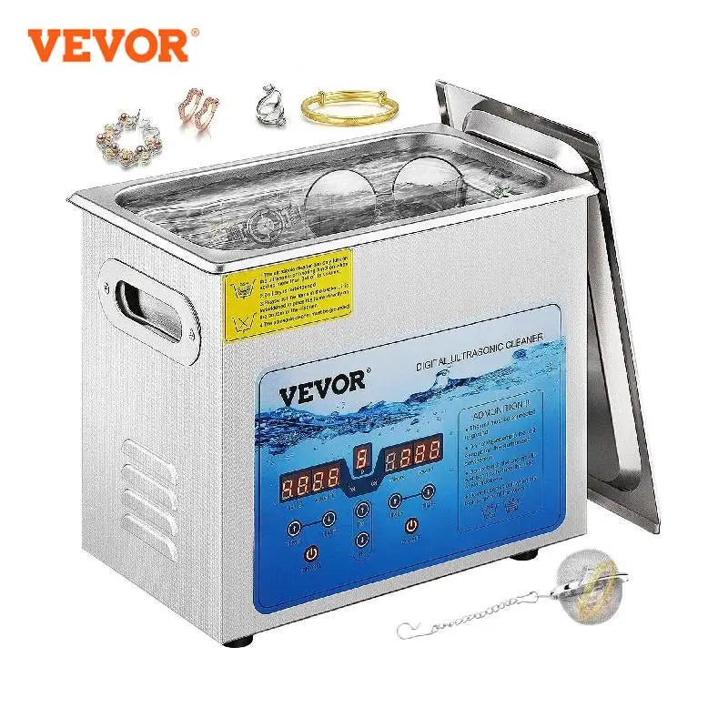 VEVOR 3L 6L 10L 15L limpiador ultrasónico Mini lavadoras portátiles 36-40KHz frecuencia ajustable lavavajillas electrodomésticos