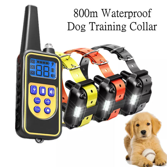 Collar de entrenamiento eléctrico para perros, Collar de ladridos impermeable para mascotas con Control remoto, Dispositivo contra ladridos recargable, perros de todos los tamaños