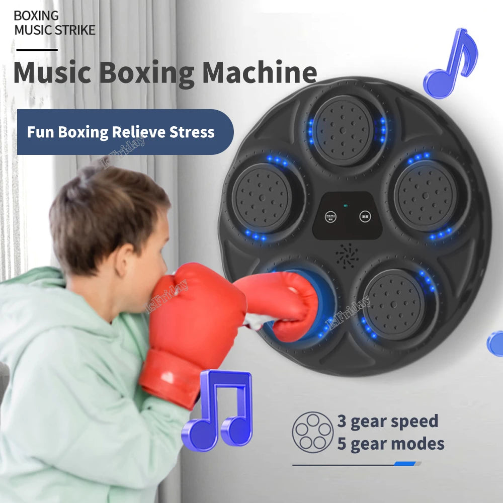 Children's Smart Music Boxing Machine  Fitness Trainer Electronic Wall Target Wall Hanging Sanda Sandbag Kid Daily Training