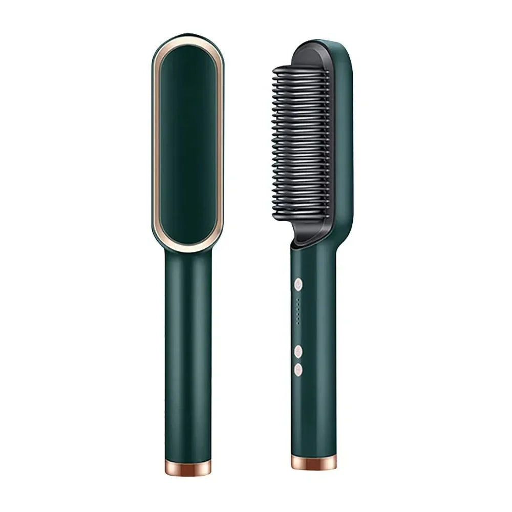 Brosse à cheveux électrique lisseur peignes chauffants femmes Styler fer à friser rapide peigne chaud bigoudi chauffant outils de soins des cheveux