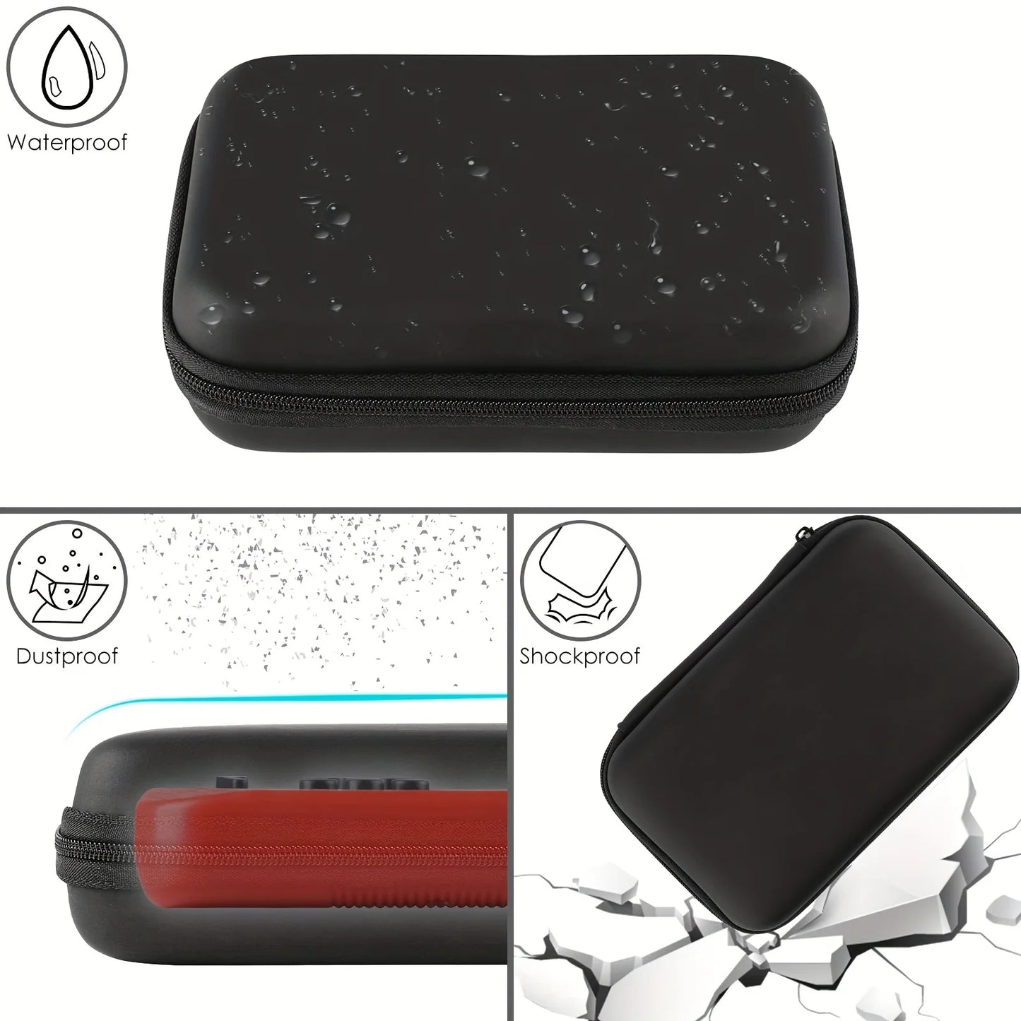 Étui de transport pour Console de jeu portable, Mini boîte de protection de voyage rétro pour câble de chargement, écouteurs, Batteries