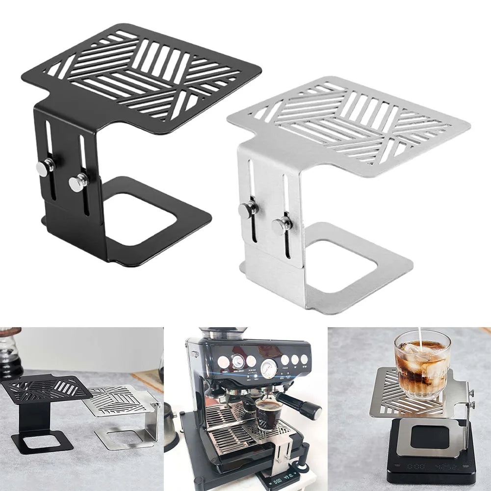 Soporte de pesaje para máquina de café, soporte de báscula ajustable en altura, estante de pesaje para Barista doméstico, cocina o cafetería