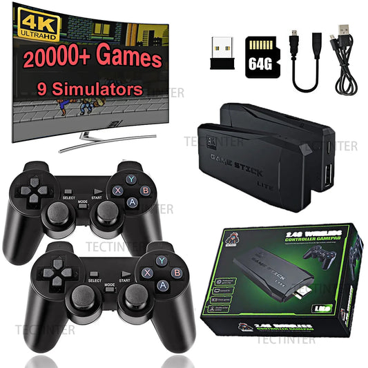 Consola de videojuegos M8 4K HD, mando inalámbrico con 20000 juegos integrados, mando de juegos Retro, envío directo