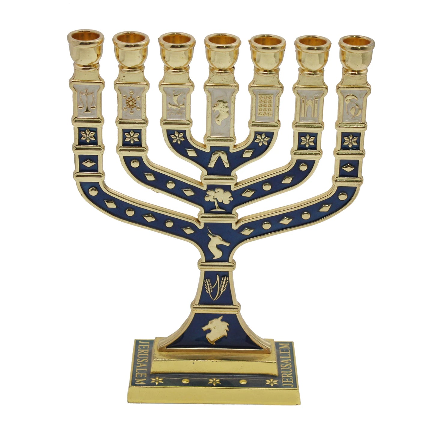 Menorah Candelabrum Table Centerpiece Traditional Candle Holder for Anniversary Christmas Living Room Banquet Decoration