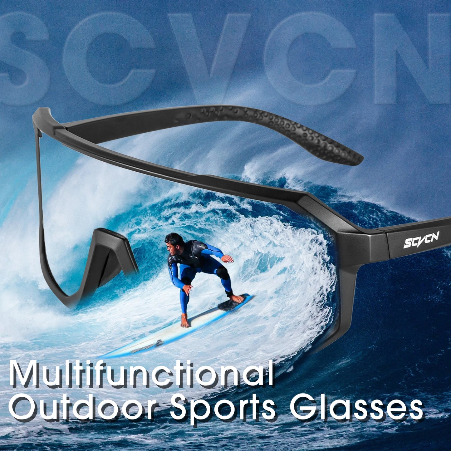 SCVCN, gafas de sol para ciclismo para hombre y mujer, gafas para conducir en bicicleta de montaña o de carretera, gafas para deportes al aire libre, gafas para correr UV400, gafas para senderismo