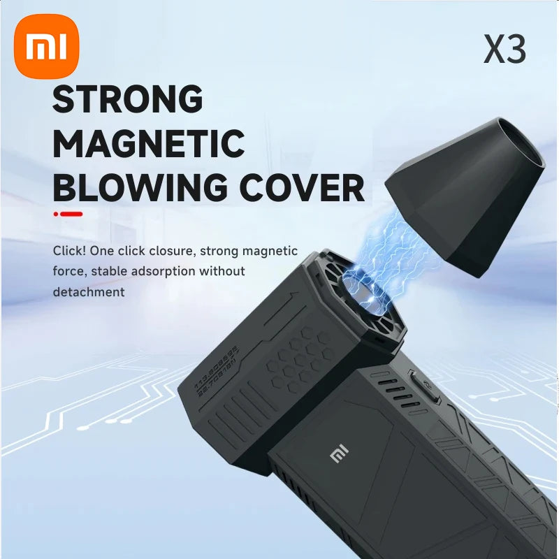 Xiaomi X3 Violent Blower Mini Turbo Jet Fan Handheld 3nd Generation Brushless Motor 130,000 RPM Wind Speed 52m/s Duct Fans