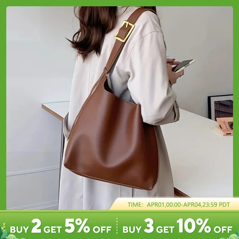 Sac à bandoulière en cuir PU pour femmes, sac à main solide et à la mode, sac minimaliste minimaliste pour le travail