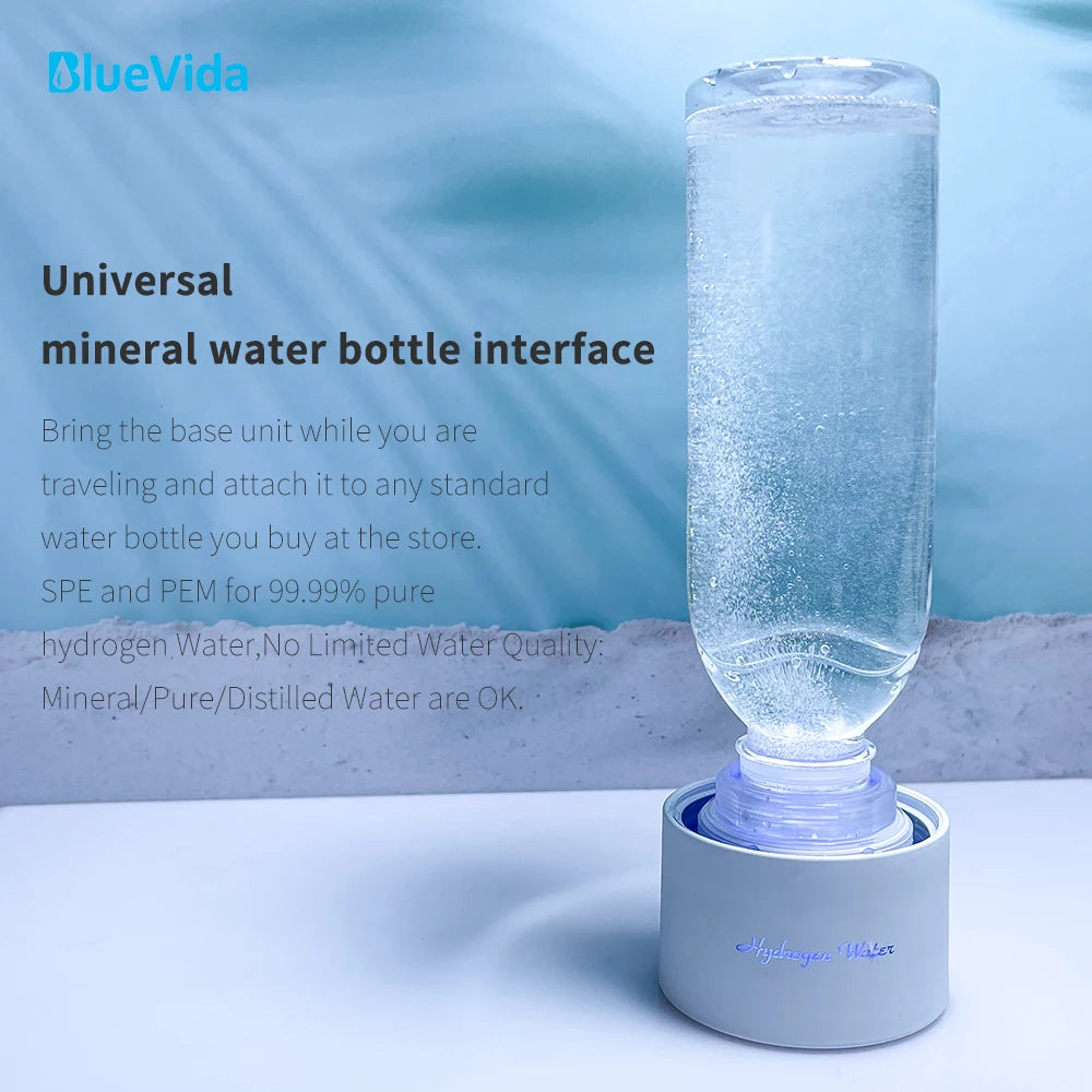 BlueVida SPE&amp;PEM Generador de agua de hidrógeno de alta concentración con 2 modos de trabajo y modo de autolimpieza y puede absorber hidrógeno