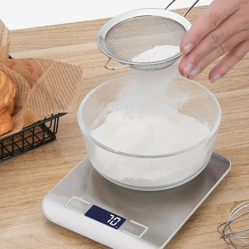 Báscula electrónica recargable de acero inoxidable, báscula de cocina de 5kg/10kg, joyería para el hogar, aperitivos y pesaje, herramientas para hornear