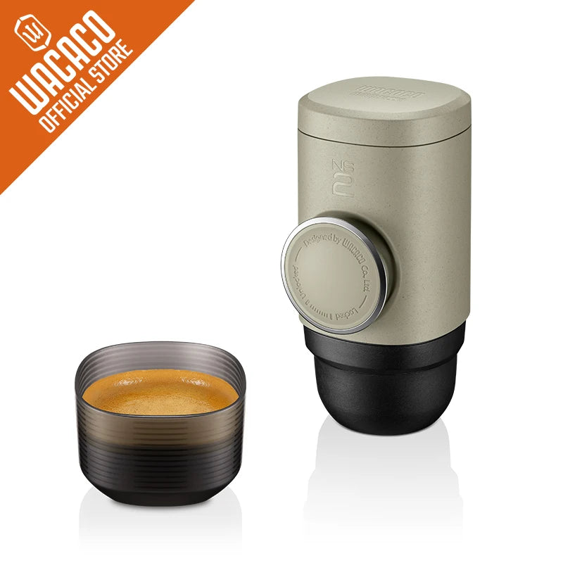 WACACO Minipresso NS2, Machine à expresso portable, Capsules NS compatibles*, Commande manuelle, Machine à café, Cadeau