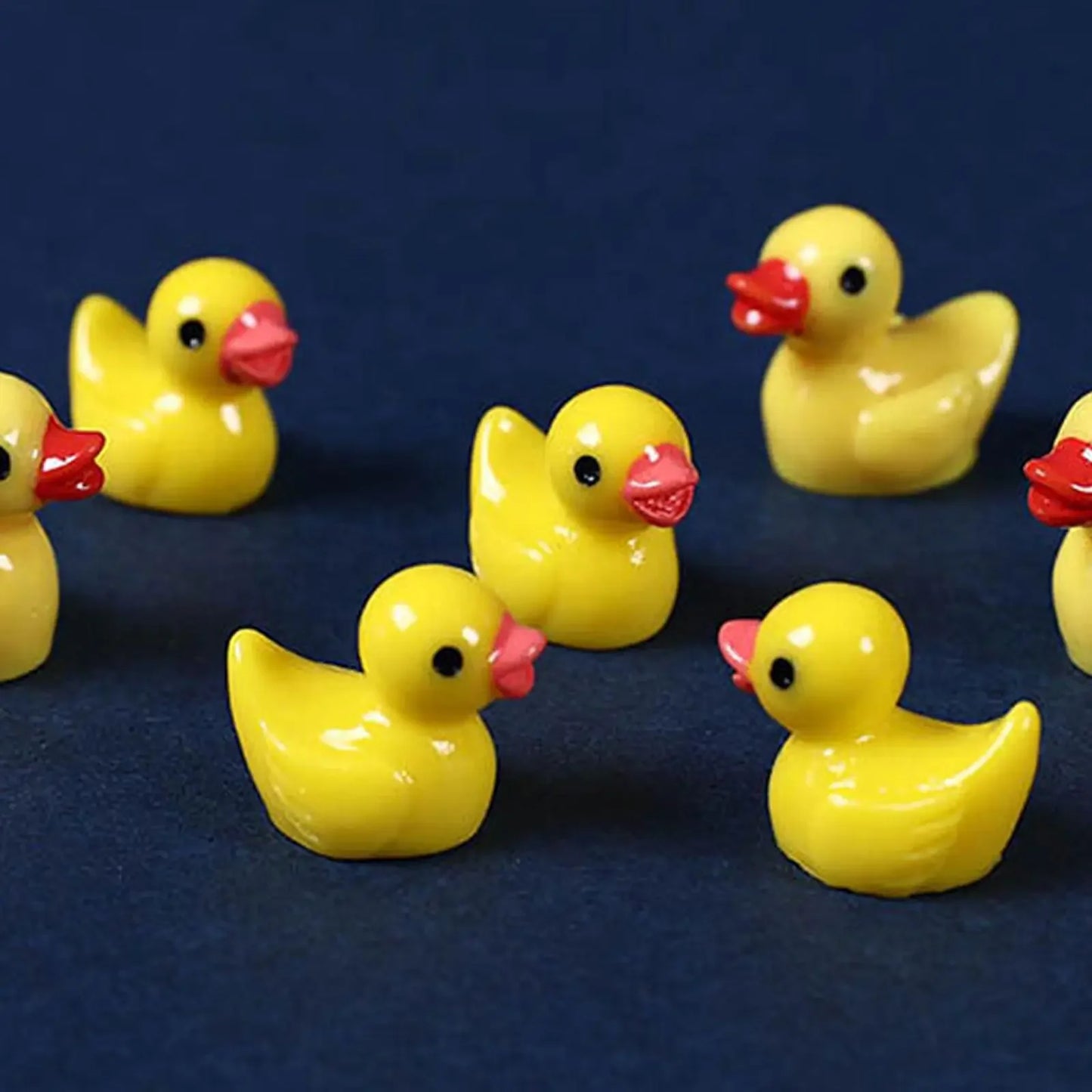 50/100 Pcs Mini Yellow Duck Ornament Miniature Figures,Tiny Duck,Resin,Handicraft,Micro Landscape, Home Decoration,