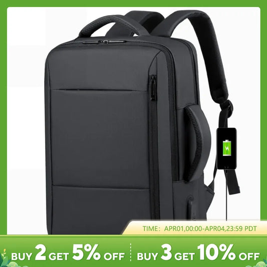 Men Large Capacity Backpack USB Charging Male Laptop Bagpack Waterproof Business Travel Back Pack Luggage Bag Mochila