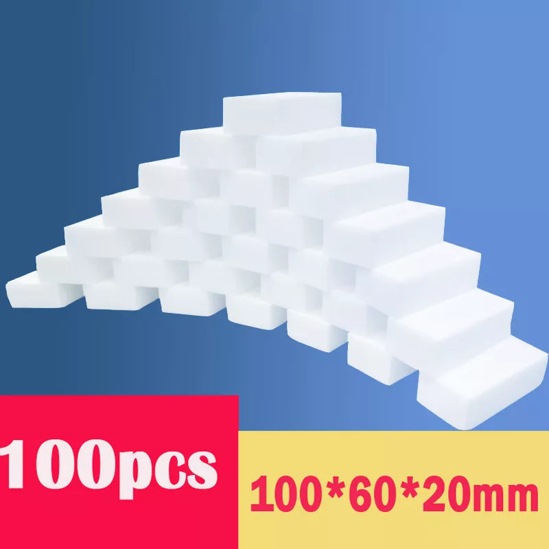 100 pcs/Lot éponge magique gomme blanc mélamine éponge pour vaisselle cuisine salle de bains bureau nettoyant outils de nettoyage 100*60*20mm