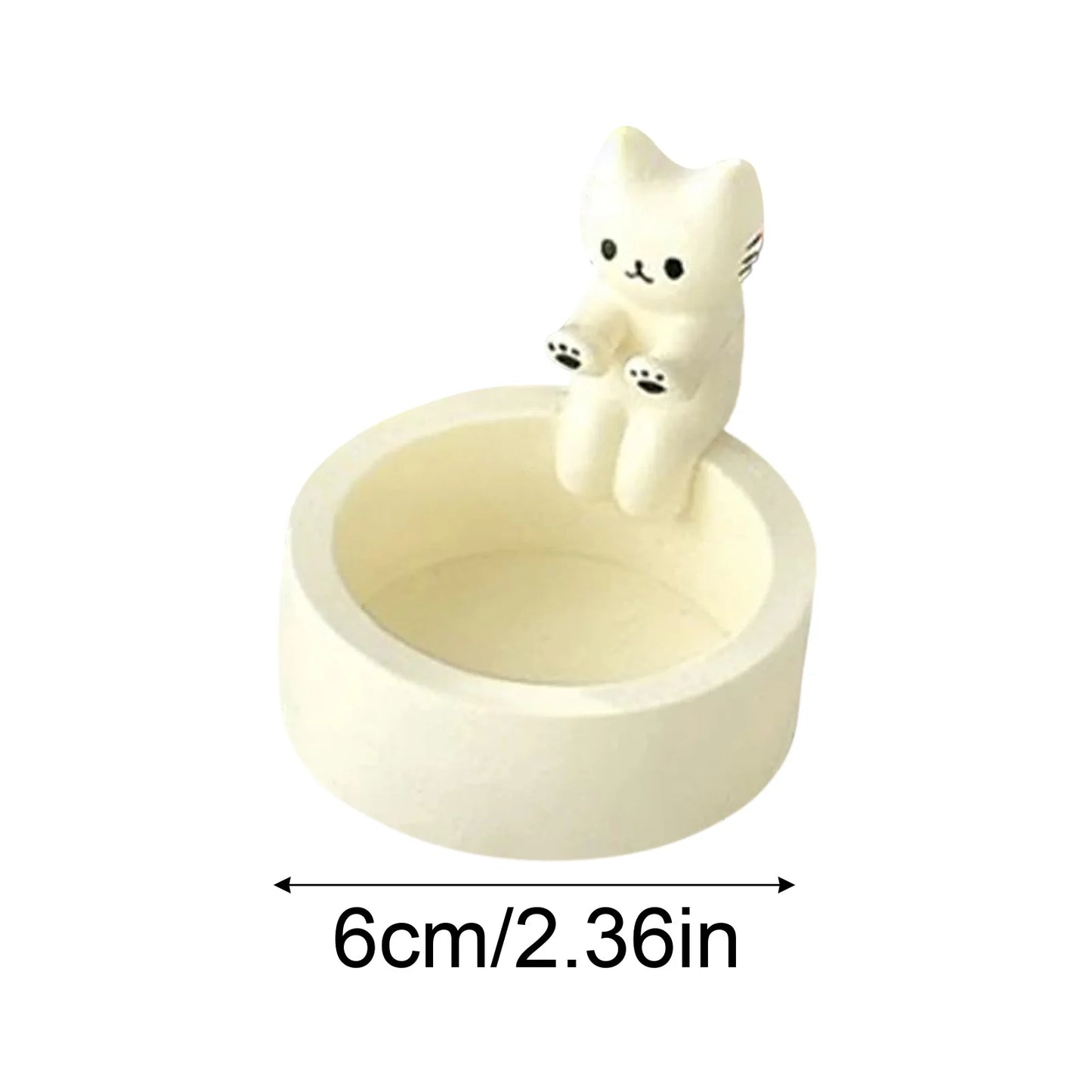 Kitten Candle Holder Cute Cat Candlestick Creative Aromatherapy Candle Holder Durable High Tempe Cartoon Candlestick Decoration