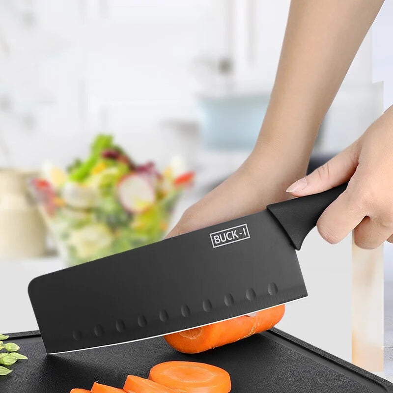 Ensemble de couteaux de cuisine en acier inoxydable, ensemble de couteaux de Chef antirouille pour la maison, ensemble de couteaux d'office pour fruits avec boîte cadeau, ensemble de Gadgets de cuisine 5 pièces