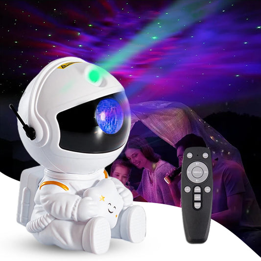 Proyector de astronauta y estrella de galaxia, luz LED nocturna, proyectores de cielo estrellado, lámpara decorativa para dormitorio y habitación, regalos