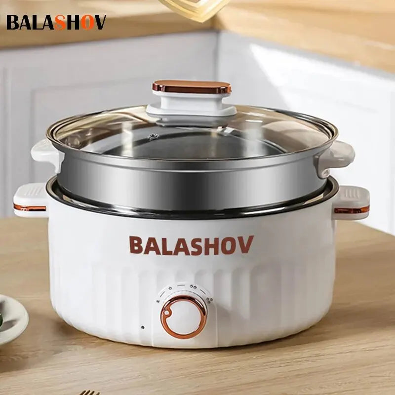 Multifunction Cooker Household Single/Double Layer Hot Pot Mini Electric Cooking Machine Non-stick Pan Pots EU /US Plug 220V