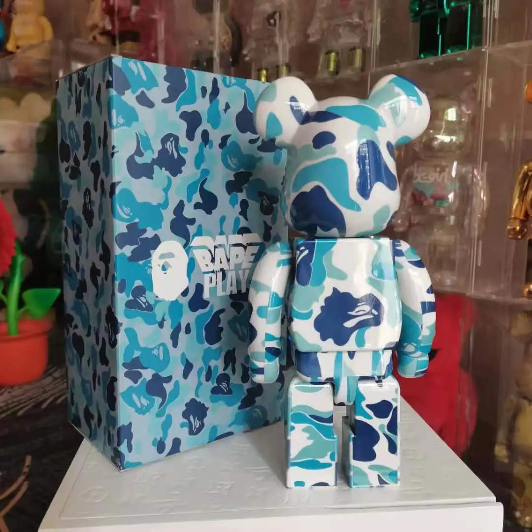 Anneau commun de Camouflage de 28cm, requin, Bearbrick, décoration de la maison, jouets ours, figurines d'action Chiaki, modèle d'articles de décoration modernes de luxe