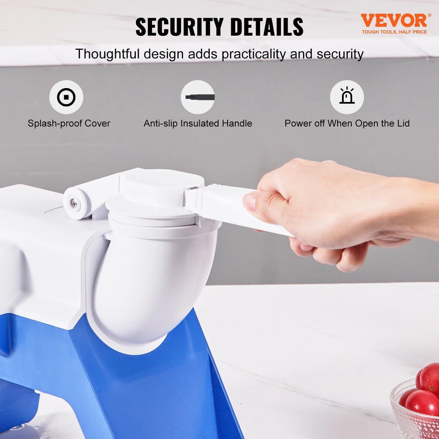 VEVOR 180W Snow Cone Machine Ice Shaver Electric Crusher Granizing Glass Blender Chopper Cool Colder for Home Kitchen Commercial