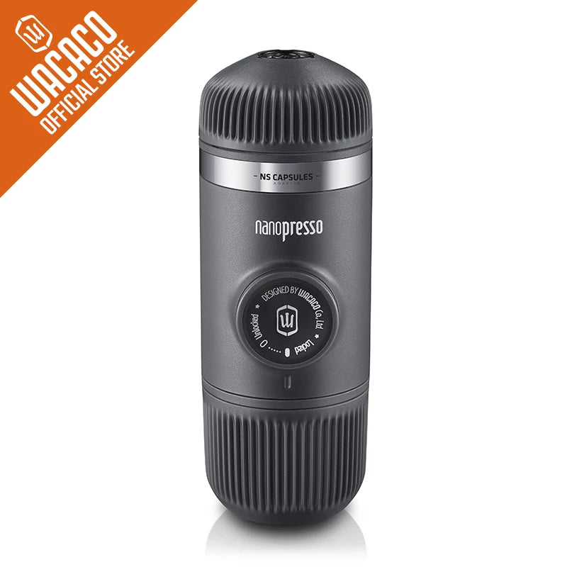 Wacaco Nanopresso Cafetera espresso portátil con adaptador NS, cafetera compacta de viaje, bebidas de café sobre la marcha