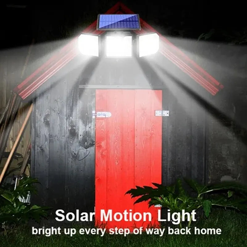 1PC Solar Wall Lamp Street Lamp Lighting Outdoor Waterproof Human Body Infrared Sensor Lamp Garden Lamp 230LED Floodlight