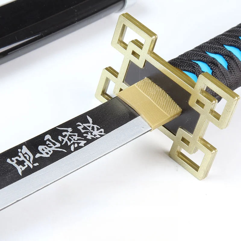 Katana Demon Slayer de tamaño Real, Anime Kimetsu No Yaiba Mitsuri, accesorio de Cosplay, cuchillo Ninja, espada de samurái japonesa, arma, chico juguete para regalo