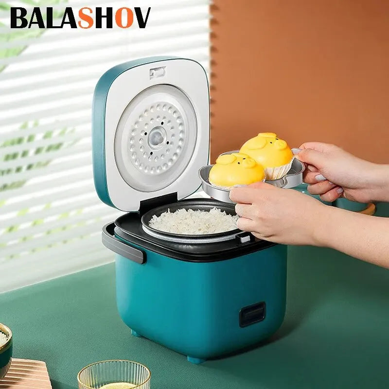 Olla arrocera eléctrica inteligente, miniollas multifuncionales que ofrecen utensilios de cocina antiadherentes para el hogar y la cocina, 220V con olla a vapor