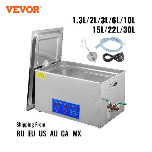 VEVOR 1.3L 2L 3L 6L 10L 15L 22L 30L limpiador ultrasónico Lave-platos lavadora portátil lavavajillas ultrasonido electrodomésticos